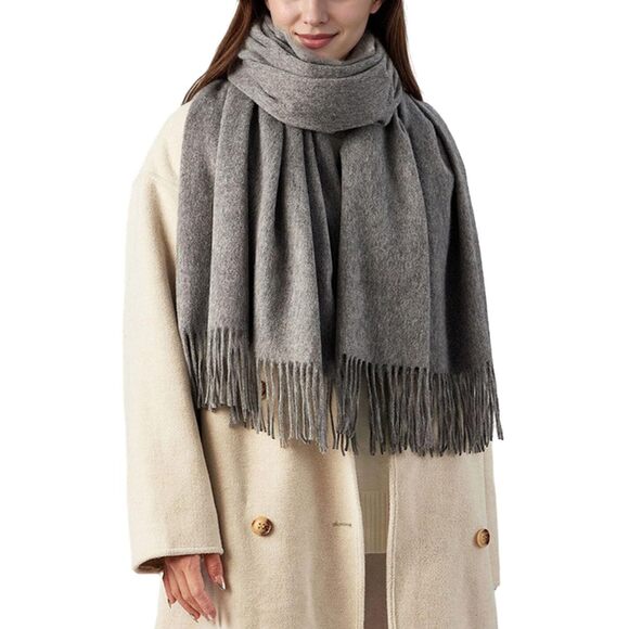 Accessories - Womens Cashmere Scarf (baby Alpaca) Large Soft Warm Plaid Shawls Wraps 1347